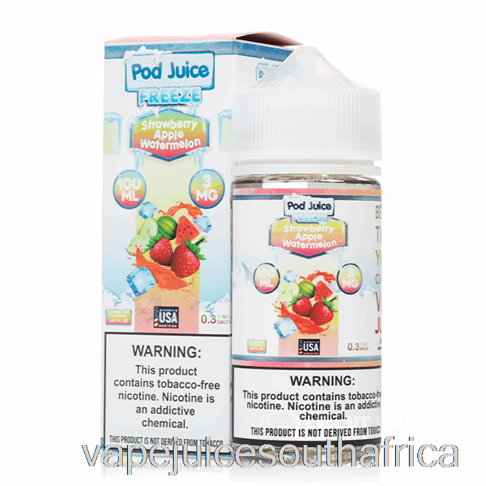 Vape Juice South Africa Freeze Strawberry Apple Watermelon - Pod Juice - 100Ml 6Mg